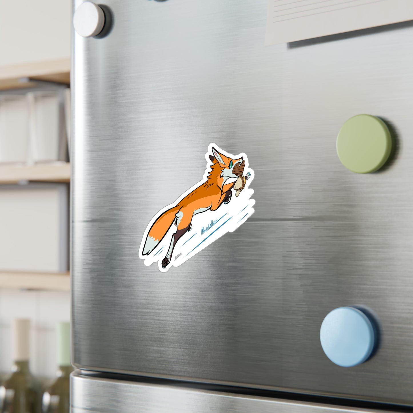 "Late! Fox" Vinyl Sticker - Naked