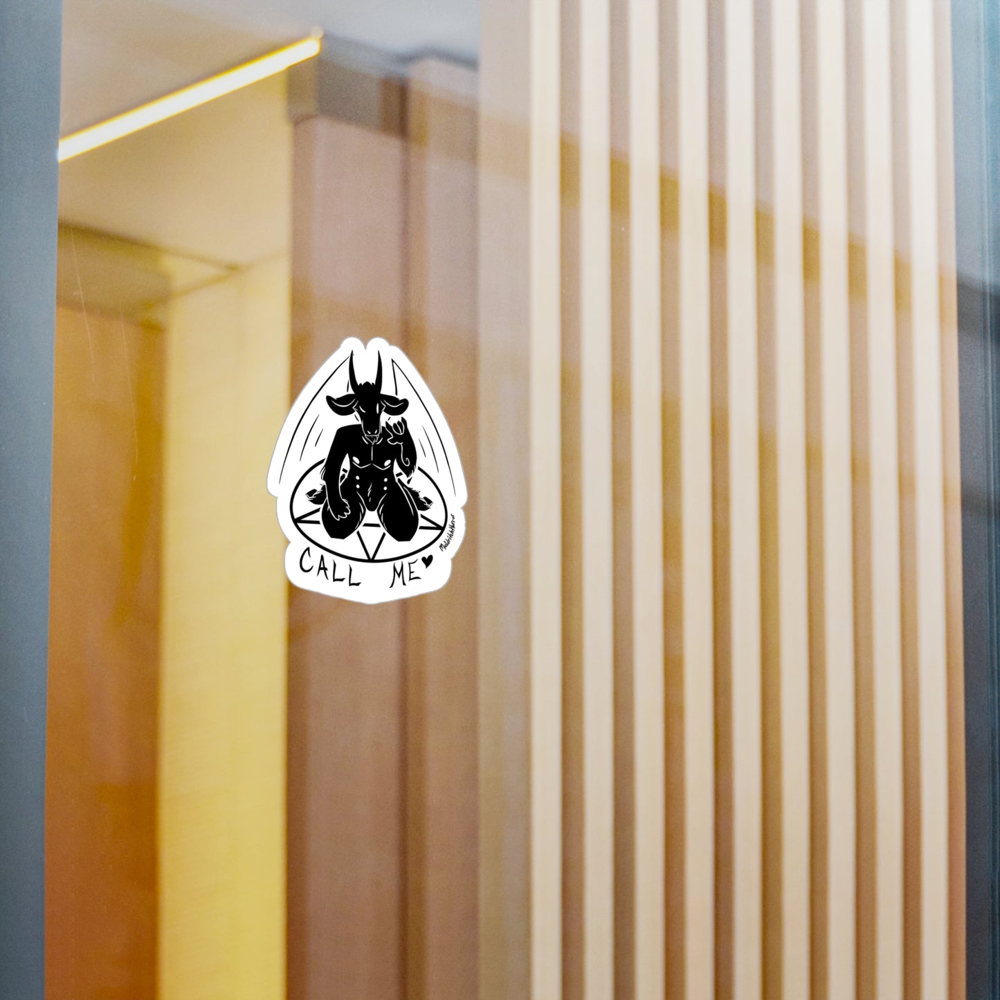 "Call Me" Vinyl Sticker - Black Print