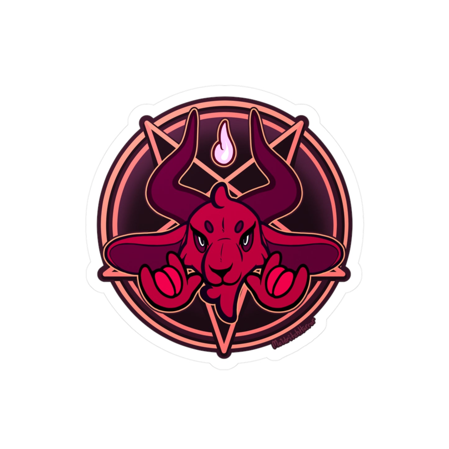 "Unholy Horns" Vinyl Sticker