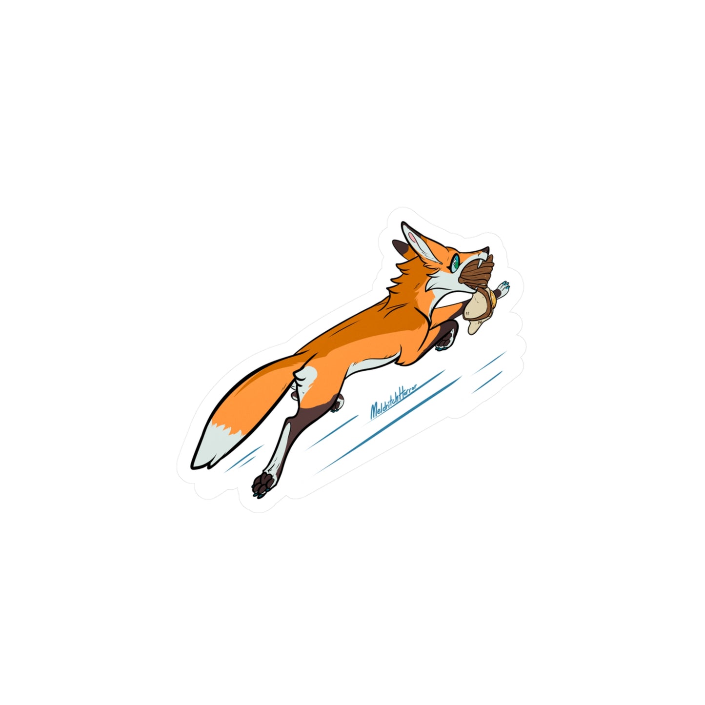 "Late! Fox" Vinyl Sticker - Naked