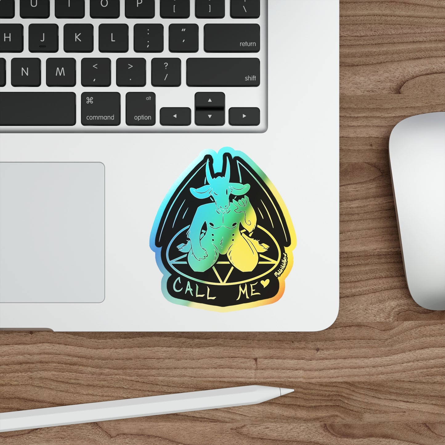 "Call Me" Holographic Sticker