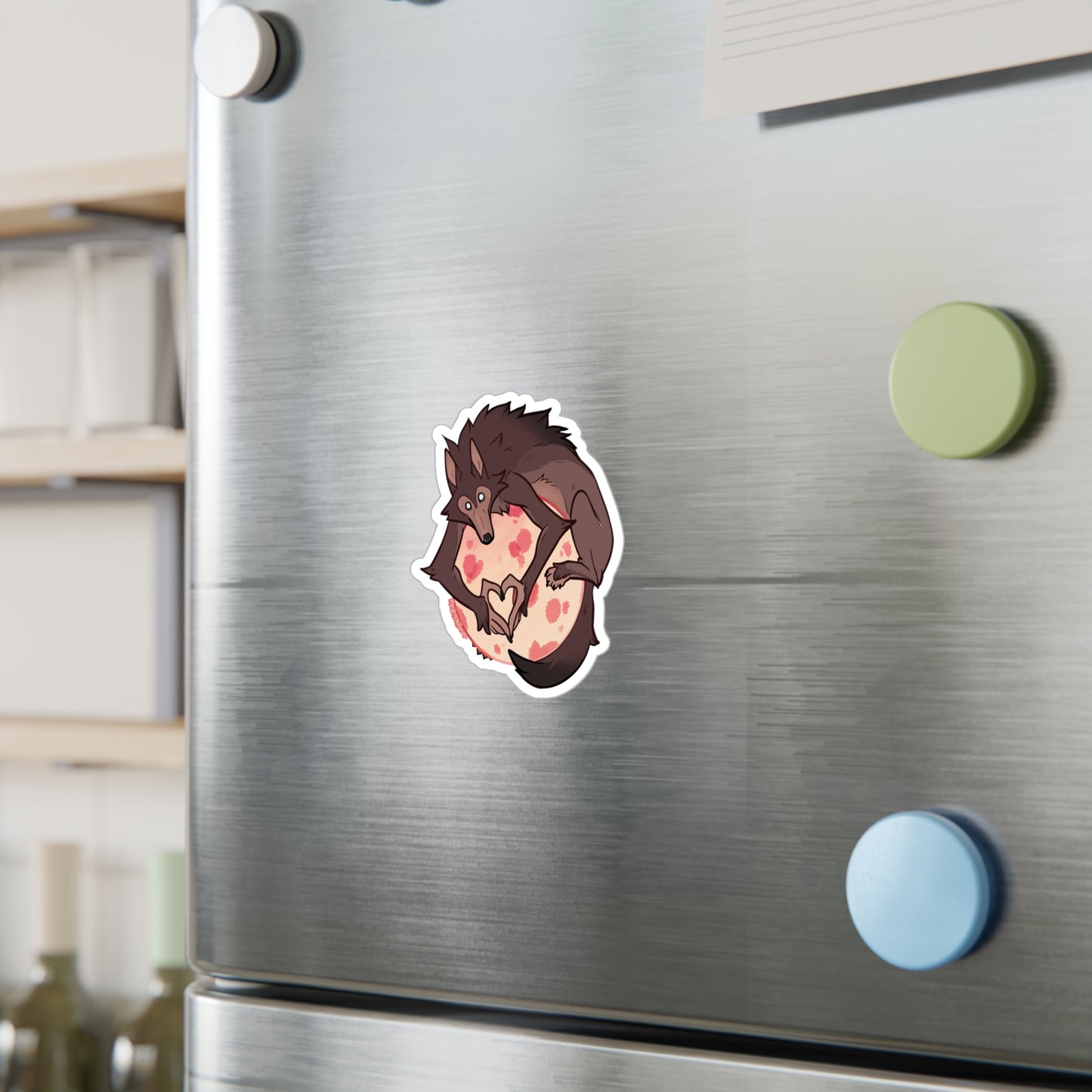 "Over the Moon" Vinyl Sticker - Pink Moon