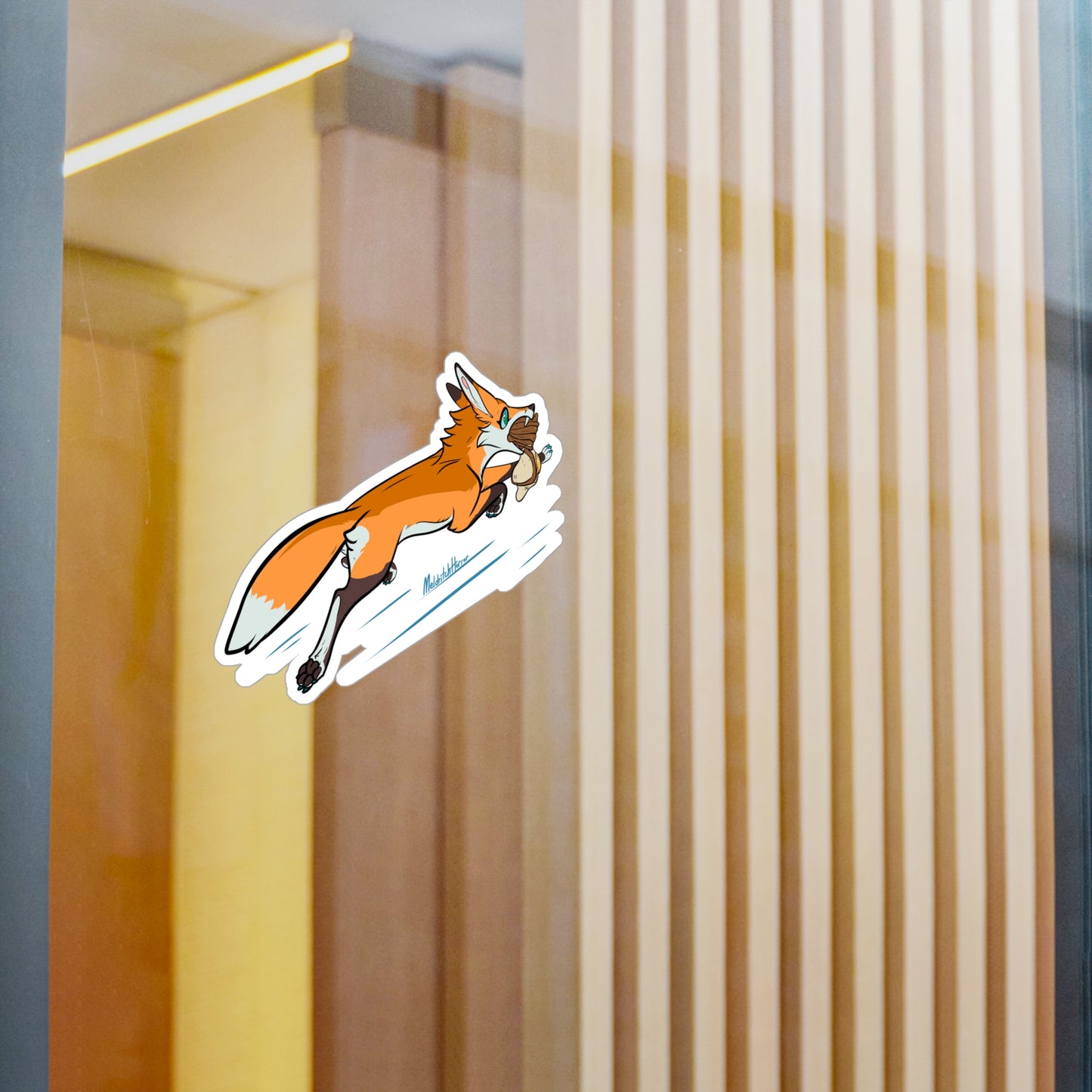 "Late! Fox" Vinyl Sticker - Naked