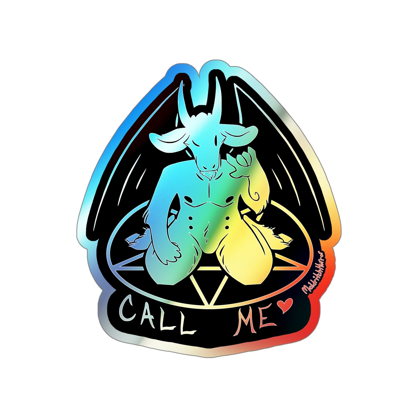 "Call Me" Holographic Sticker