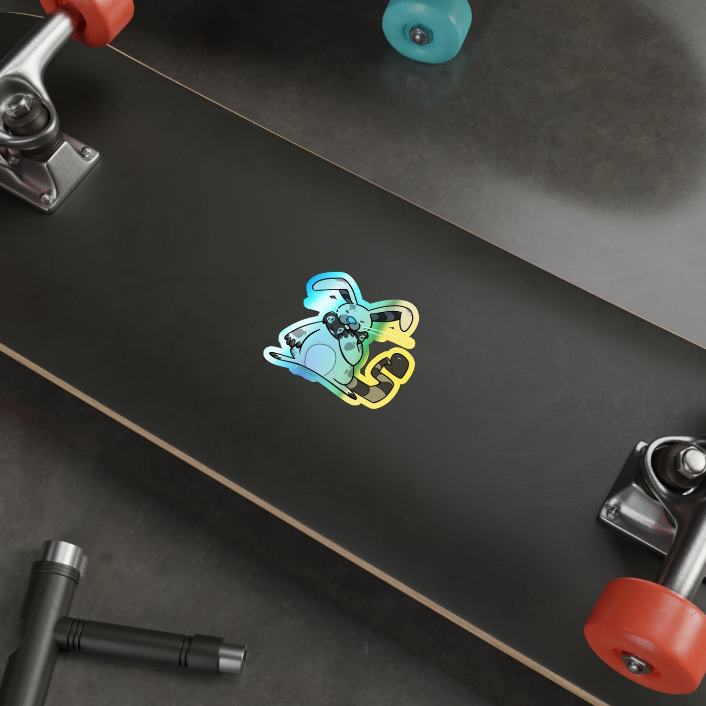 "Monstrous Rabbit" Holographic Sticker