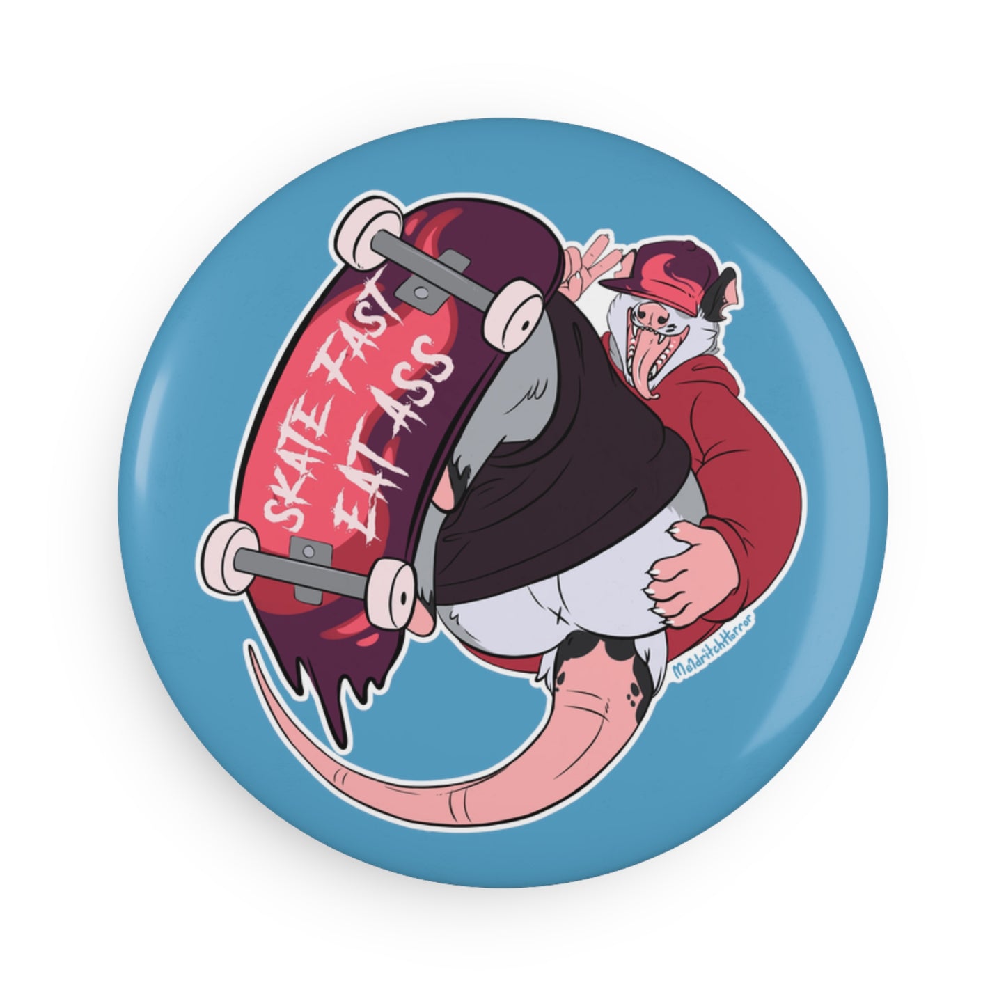 "Skate Fast, Eat Ass" Round Button Magnet - X Butt