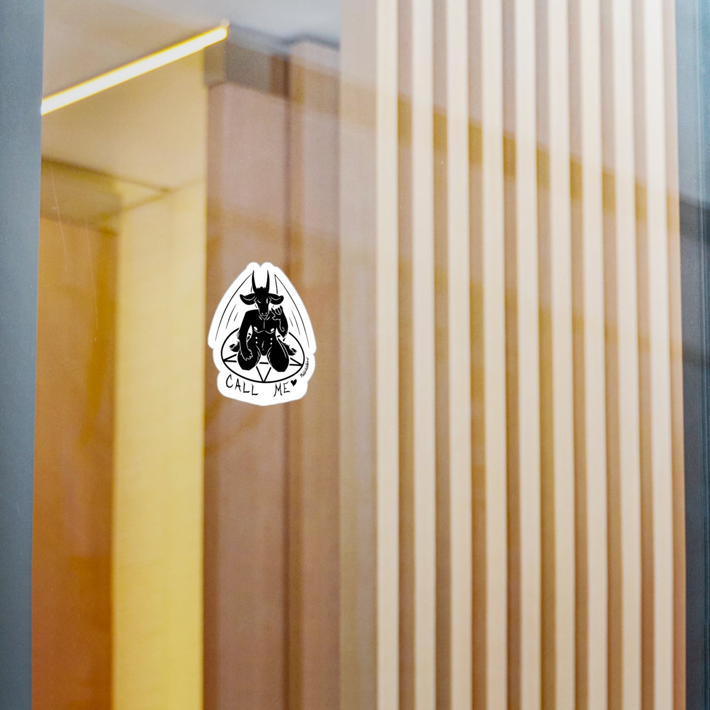 "Call Me" Vinyl Sticker - Black Print