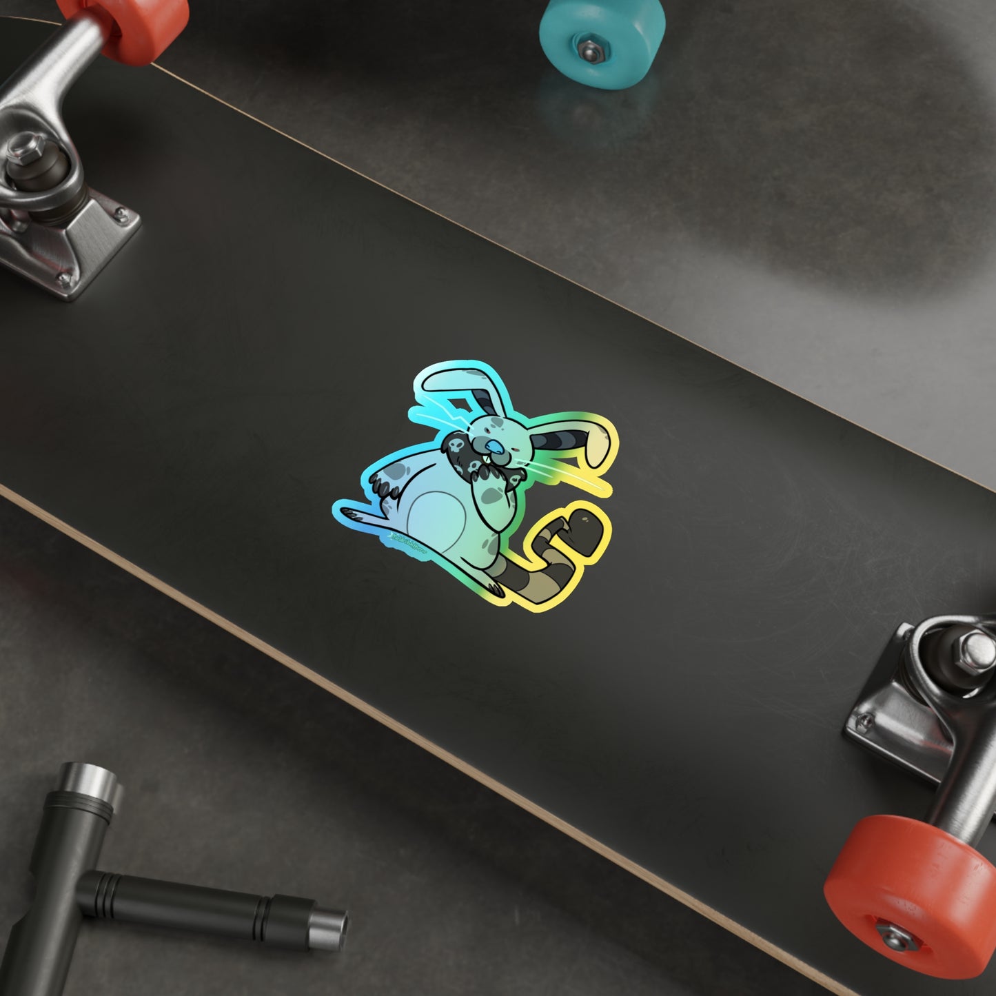 "Monstrous Rabbit" Holographic Sticker