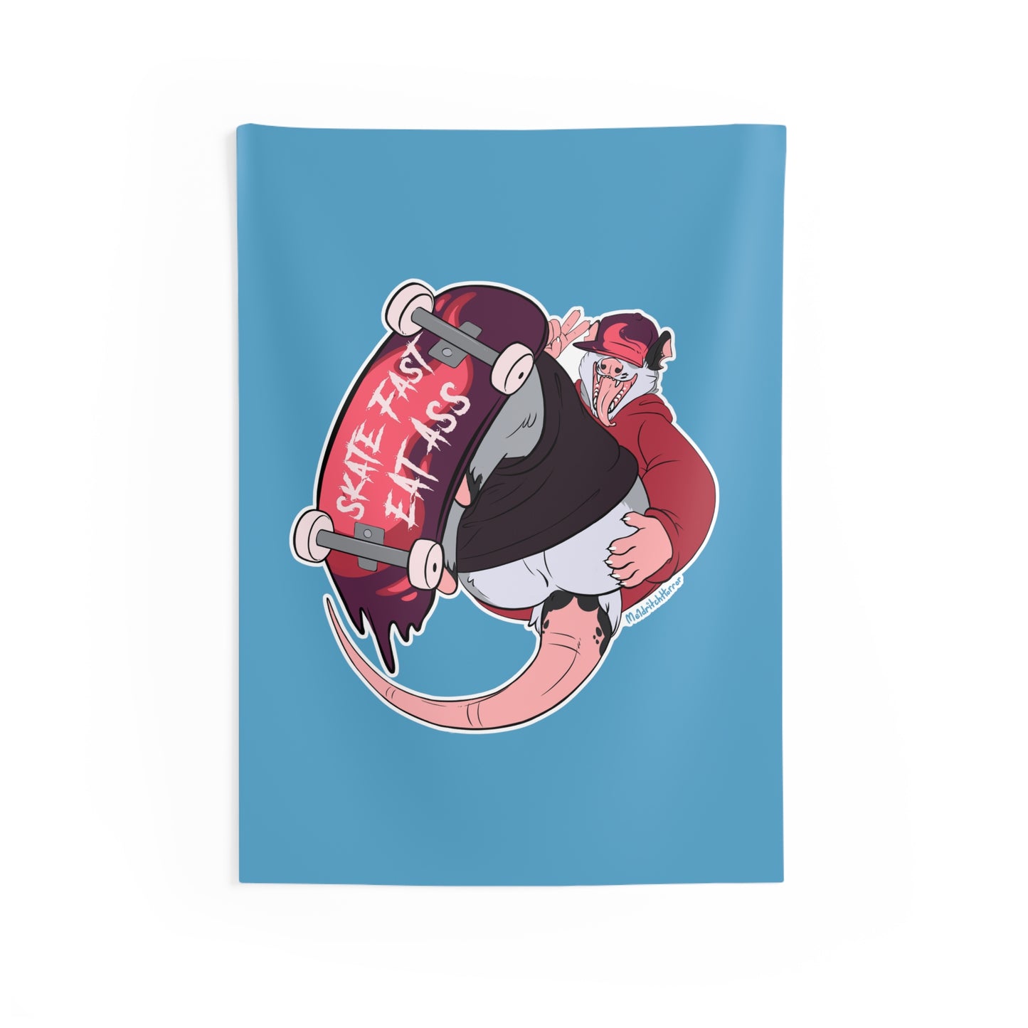 "Skate Fast, Eat Ass" Wall Tapestry - Line Butt