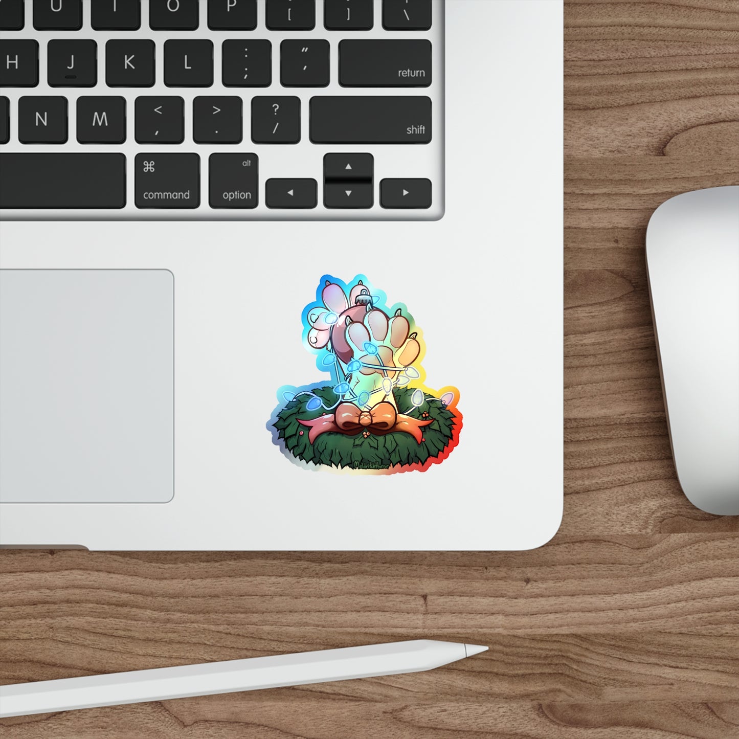 "Deck the Paws" Holographic Sticker