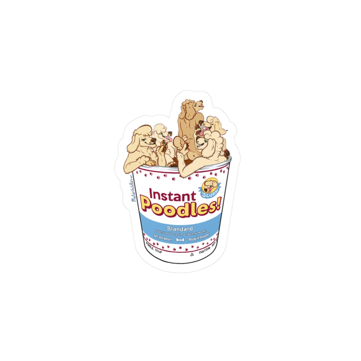 "Instant Poodles" Vinyl Sticker