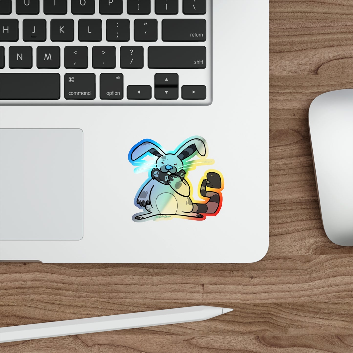 "Monstrous Rabbit" Holographic Sticker