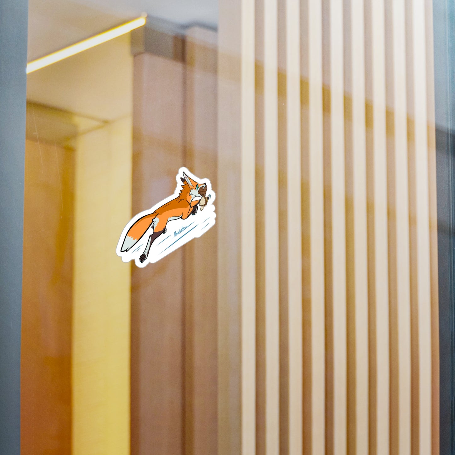 "Late! Fox" Vinyl Sticker - Naked