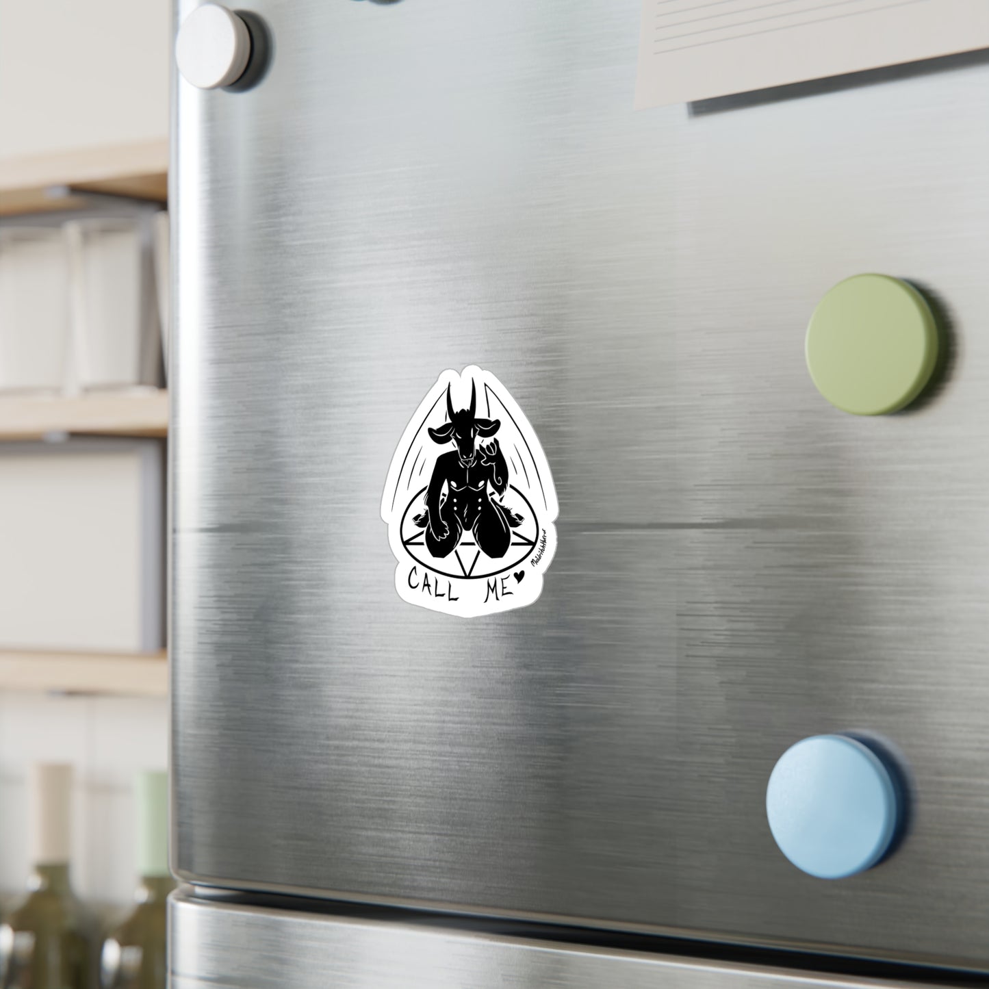 "Call Me" Vinyl Sticker - Black Print
