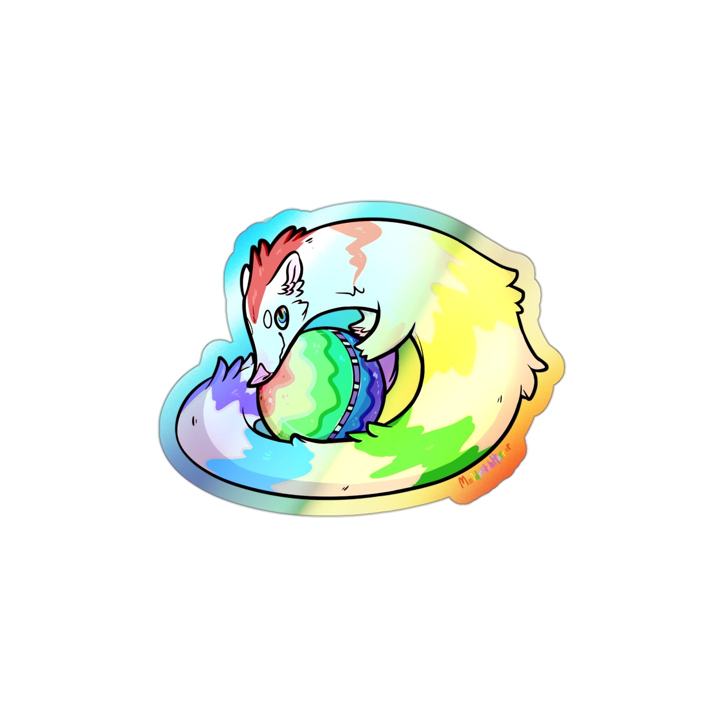 "Beezle" Holographic Sticker - Funfetti