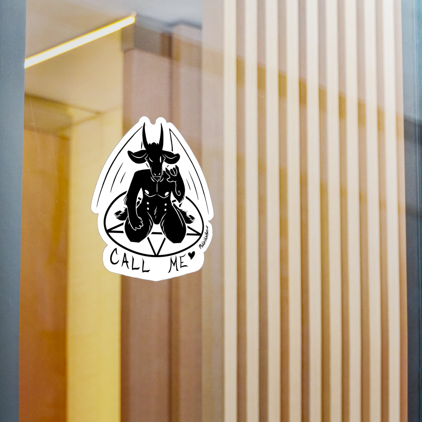 "Call Me" Vinyl Sticker - Black Print