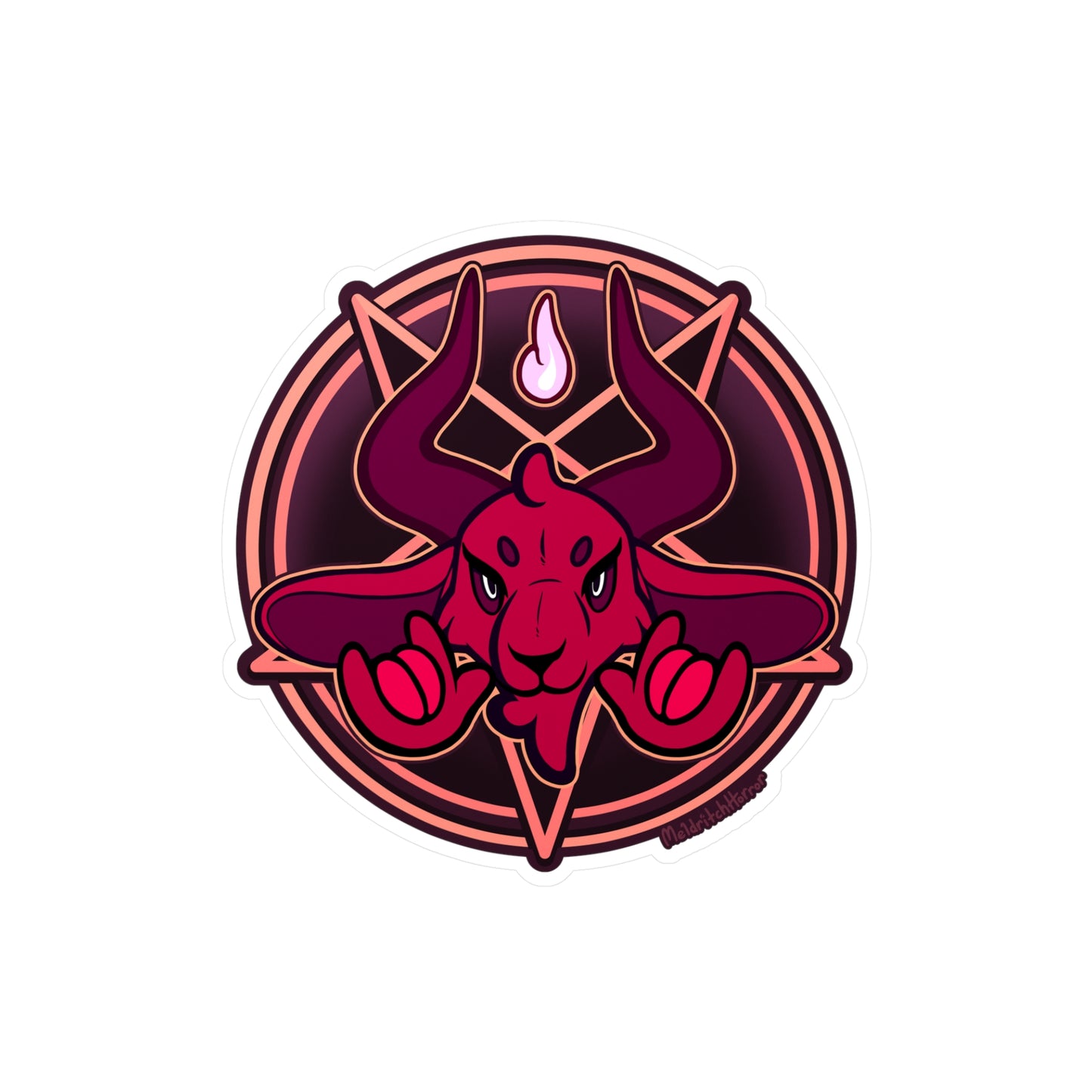 "Unholy Horns" Vinyl Sticker