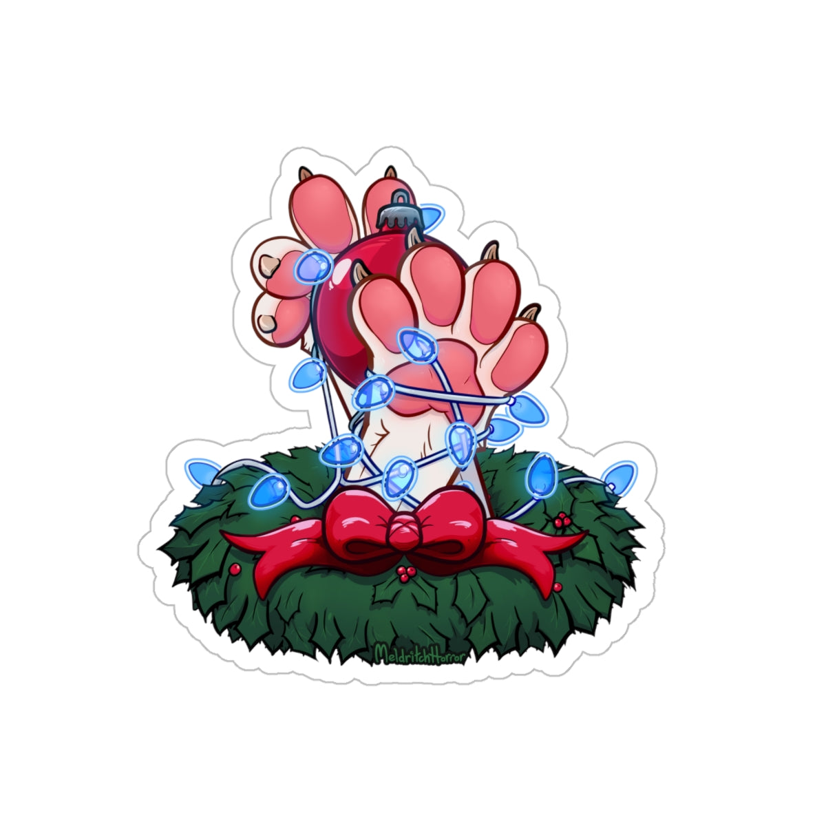 "Deck the Paws" Transparent Sticker