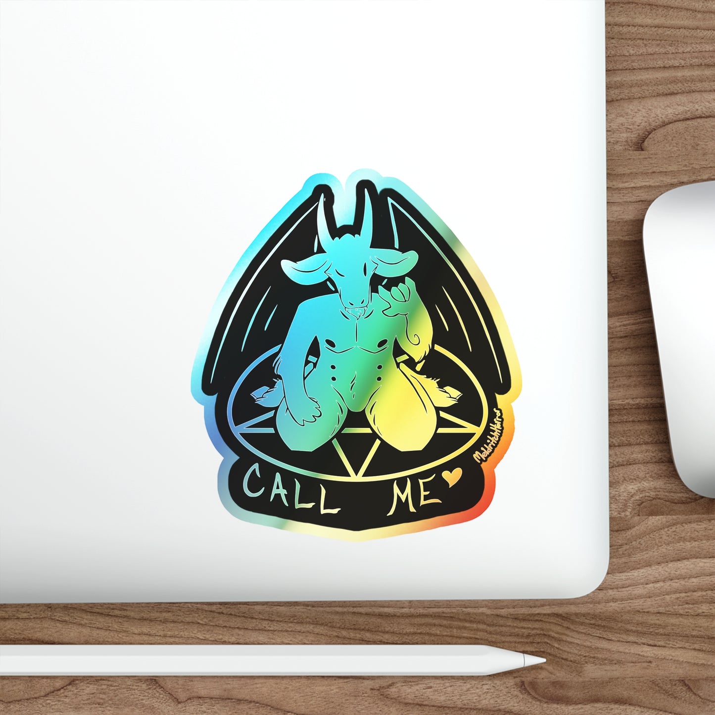 "Call Me" Holographic Sticker