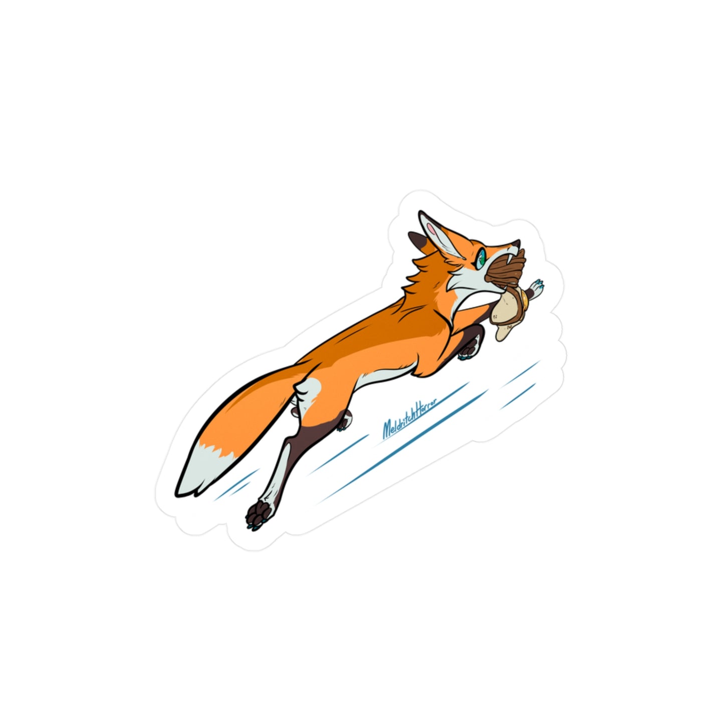 "Late! Fox" Vinyl Sticker - Naked