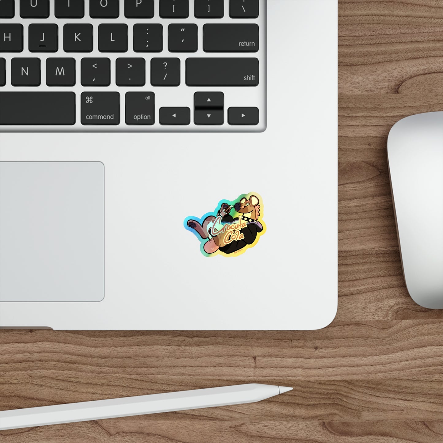 "Crocuta Cola" Holographic Sticker - With Text