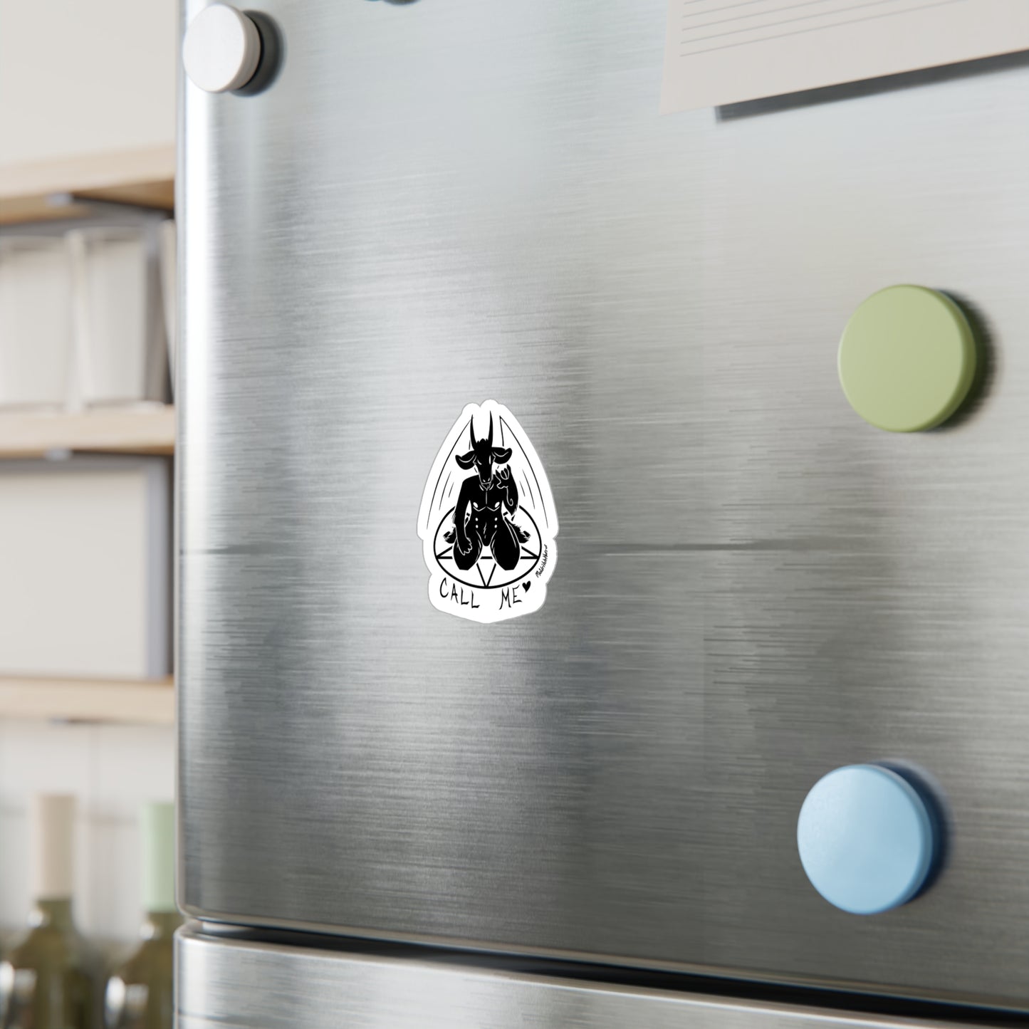 "Call Me" Vinyl Sticker - Black Print