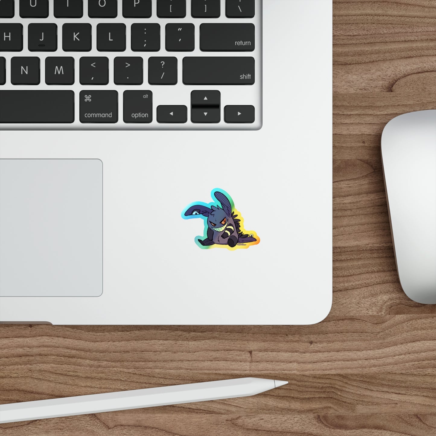 "Patchwork Ghost Plushie" Holographic Sticker