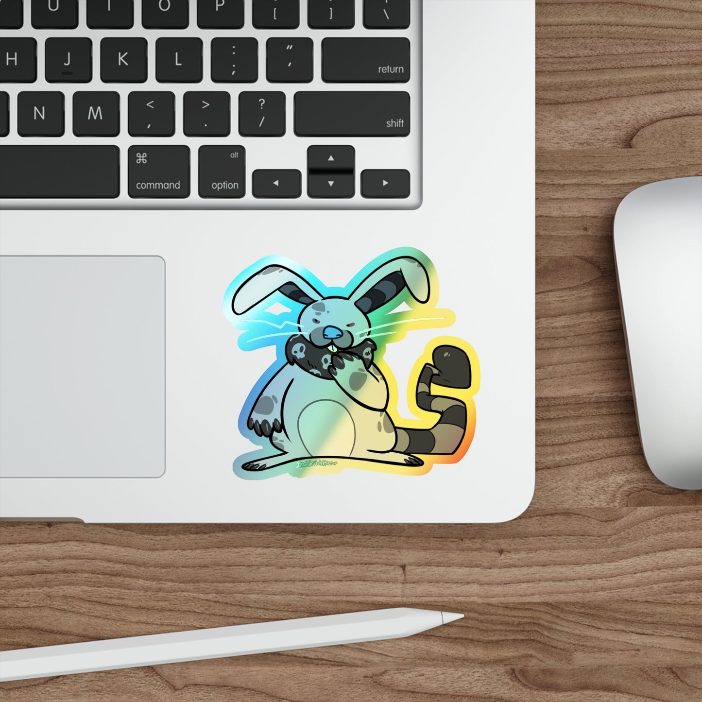 "Monstrous Rabbit" Holographic Sticker