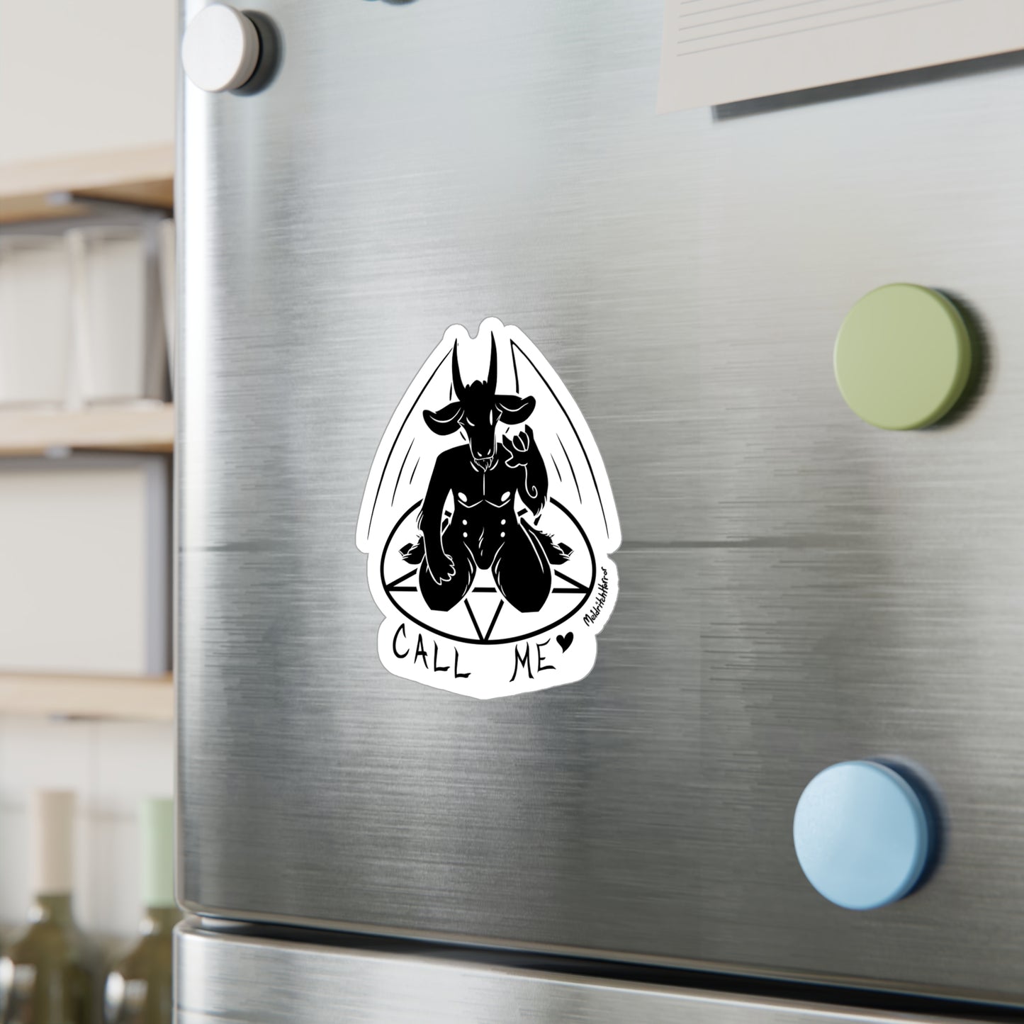 "Call Me" Vinyl Sticker - Black Print