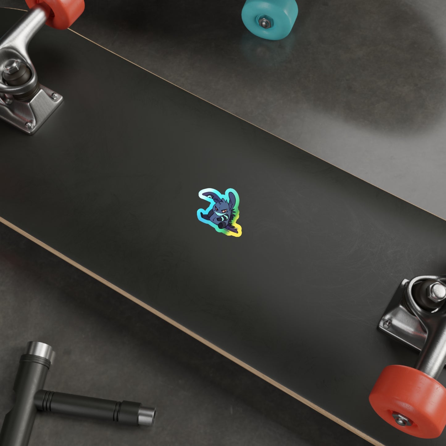 "Patchwork Ghost Plushie" Holographic Sticker