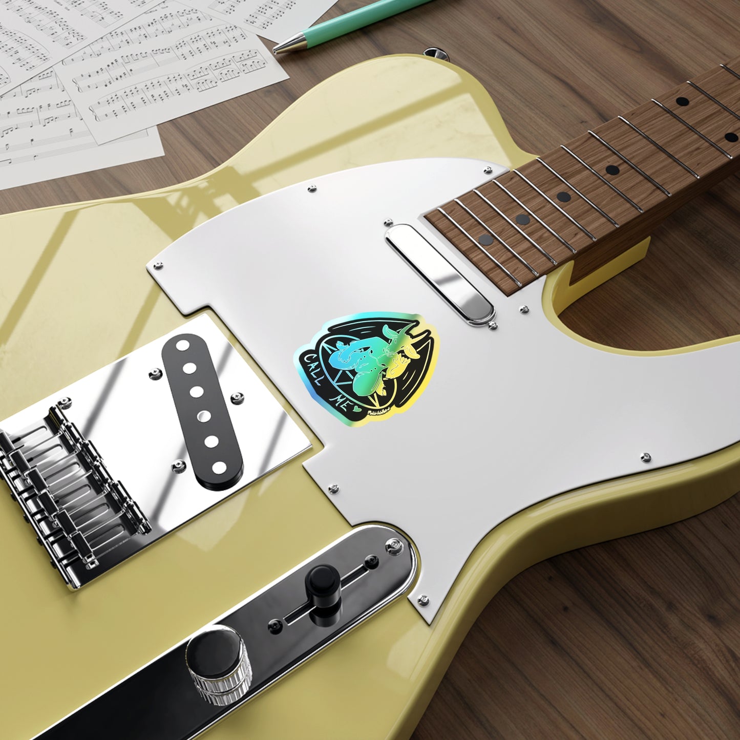 "Call Me" Holographic Sticker