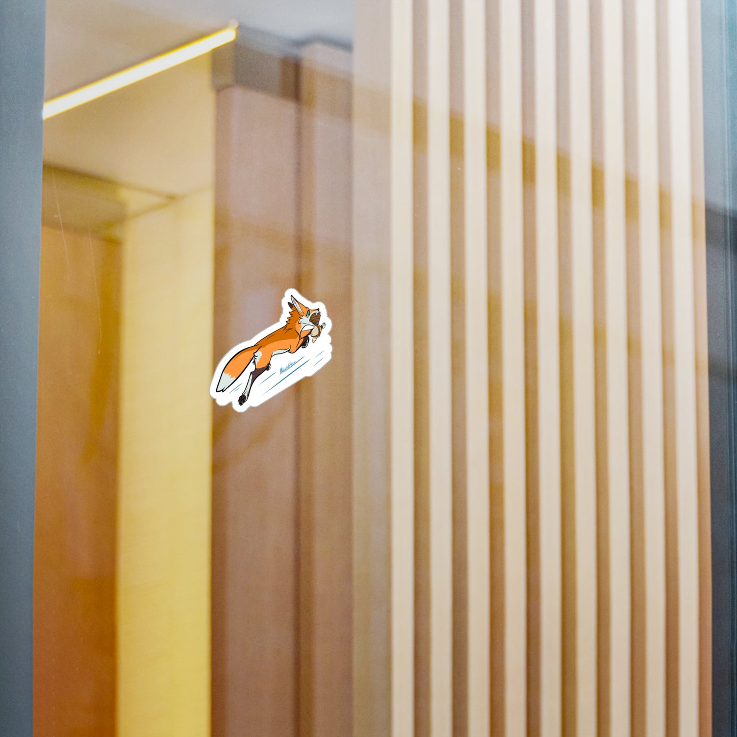 "Late! Fox" Vinyl Sticker - Naked
