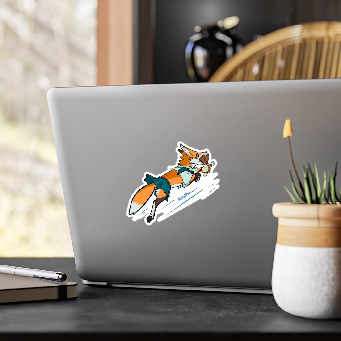 "Late! Fox" Vinyl Sticker - Uniform