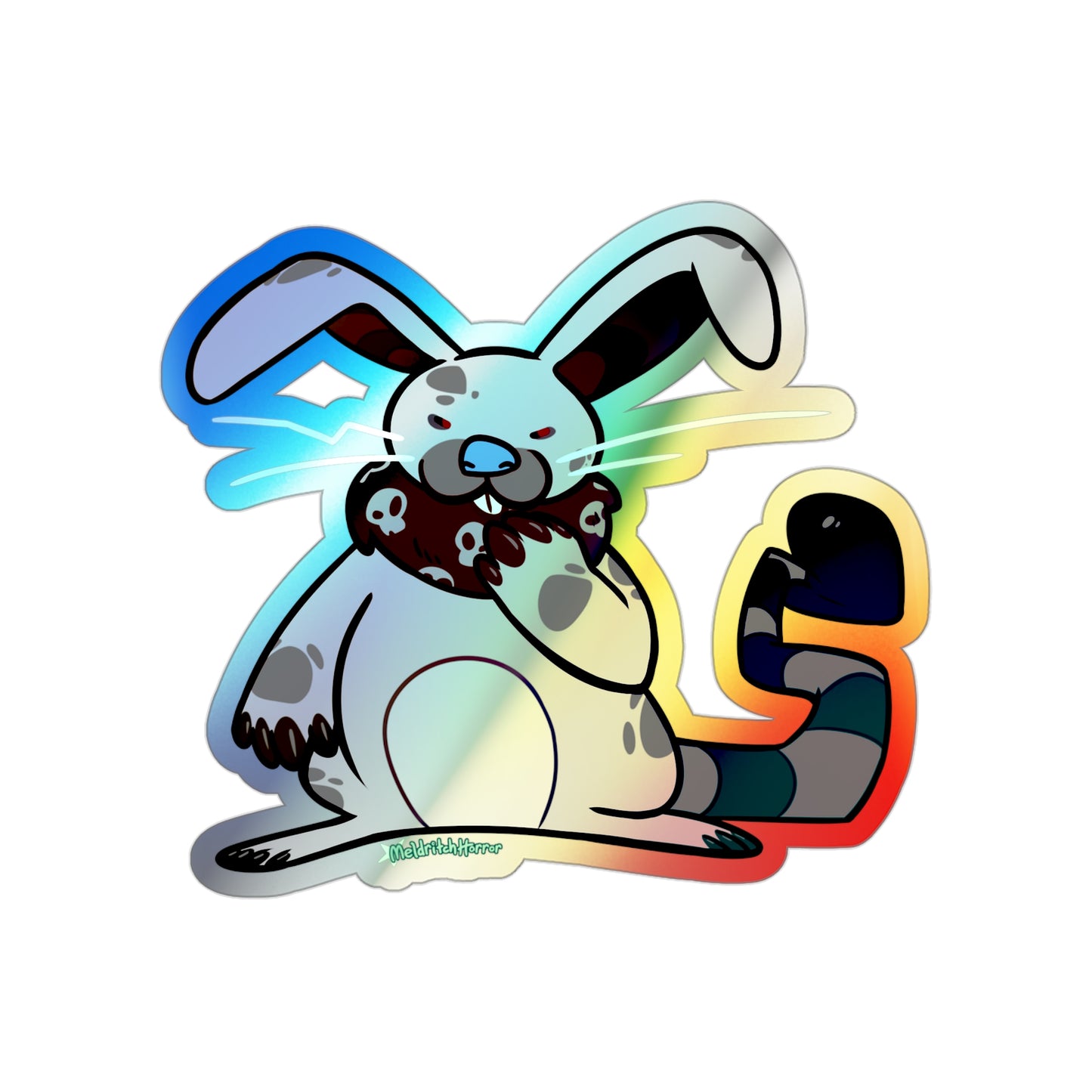 "Monstrous Rabbit" Holographic Sticker