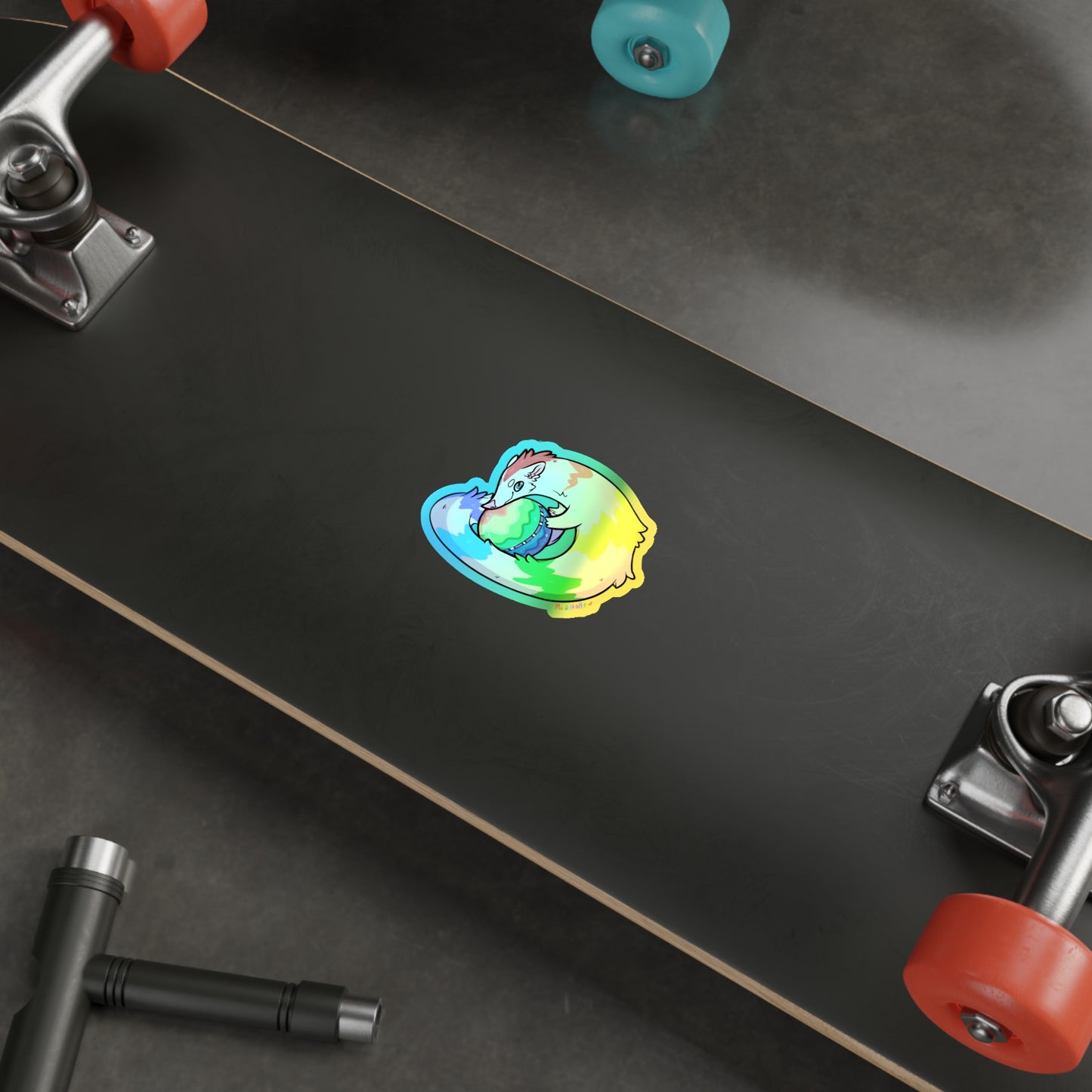 "Beezle" Holographic Sticker - Funfetti