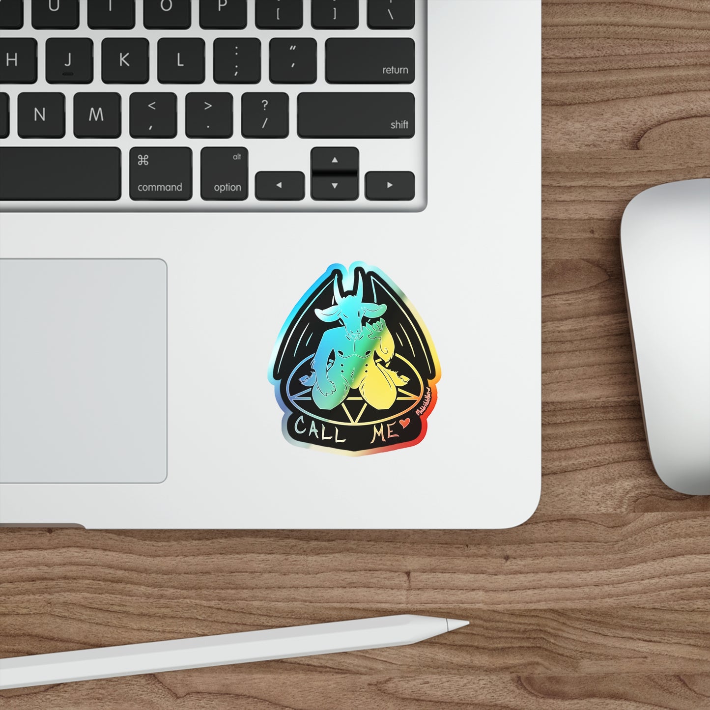 "Call Me" Holographic Sticker