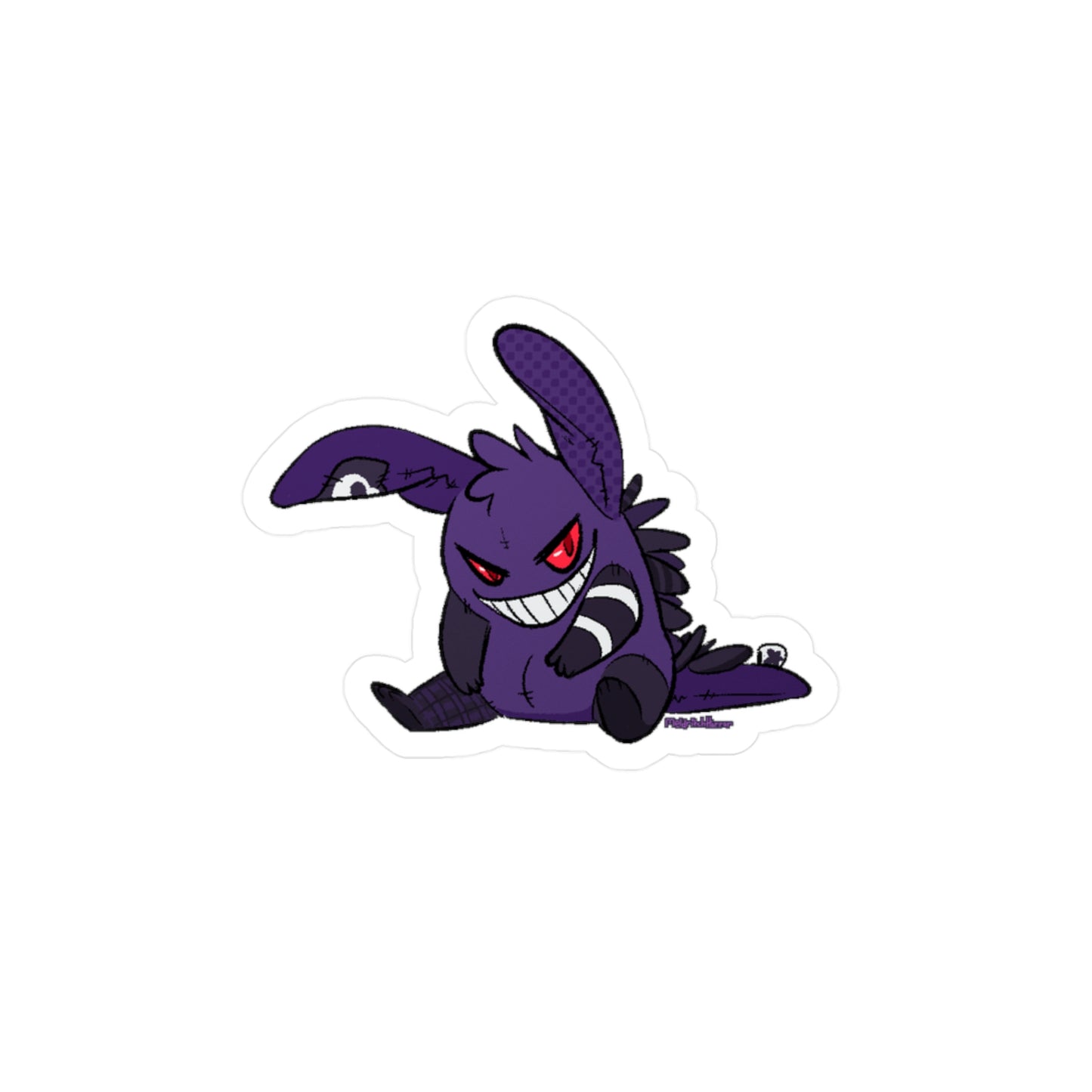 "Patchwork Ghost Plushie" Vinyl Sticker