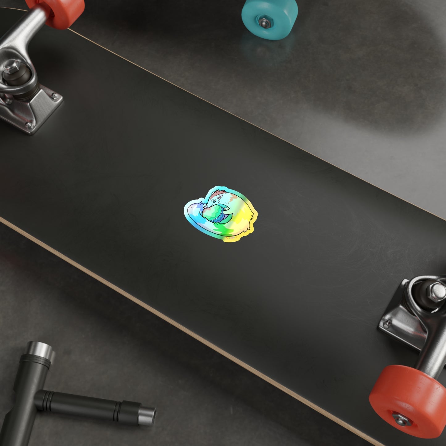 "Beezle" Holographic Sticker - Funfetti