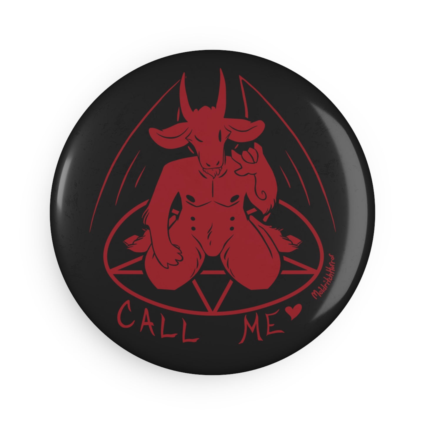 "Call Me" Round Button Magnet