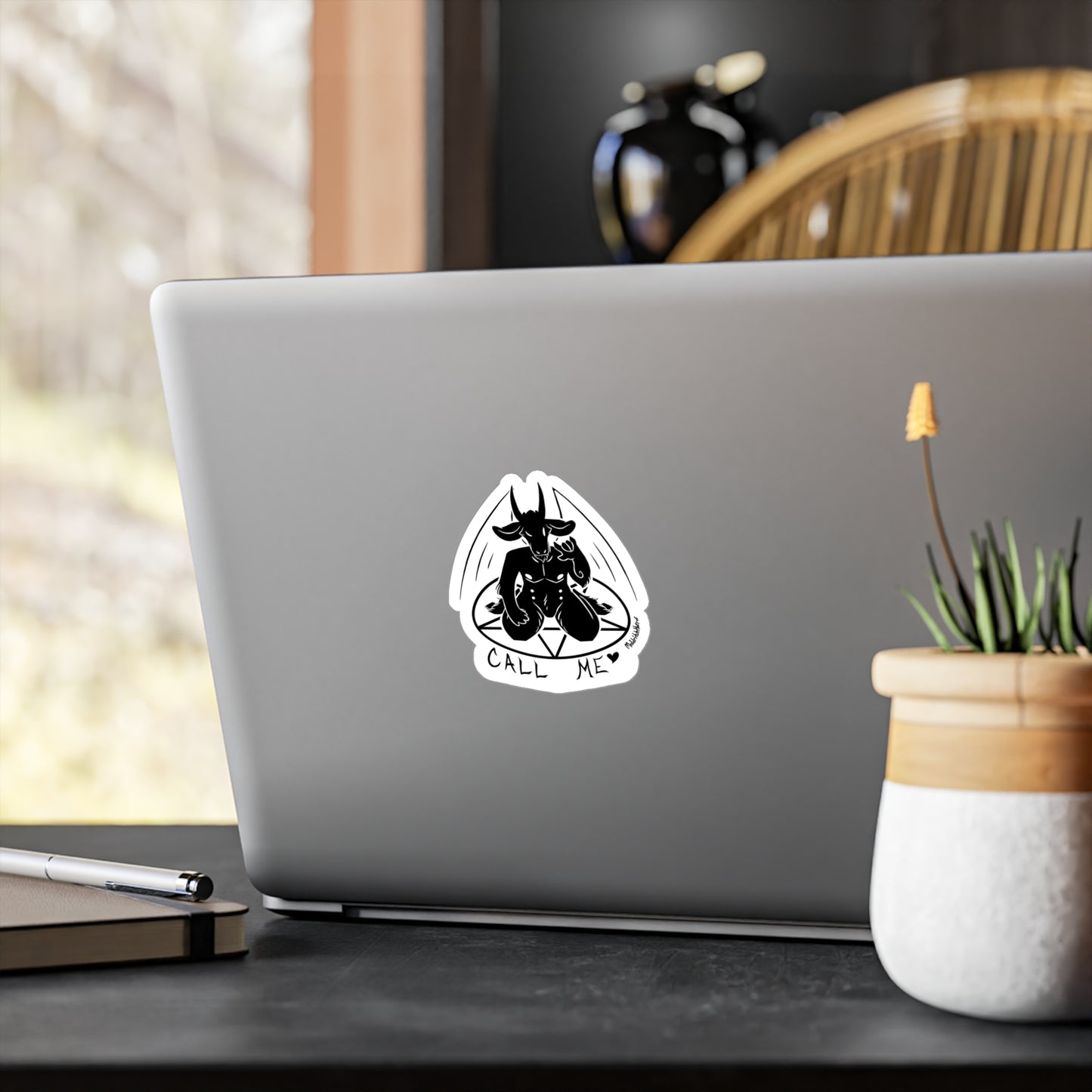 "Call Me" Vinyl Sticker - Black Print