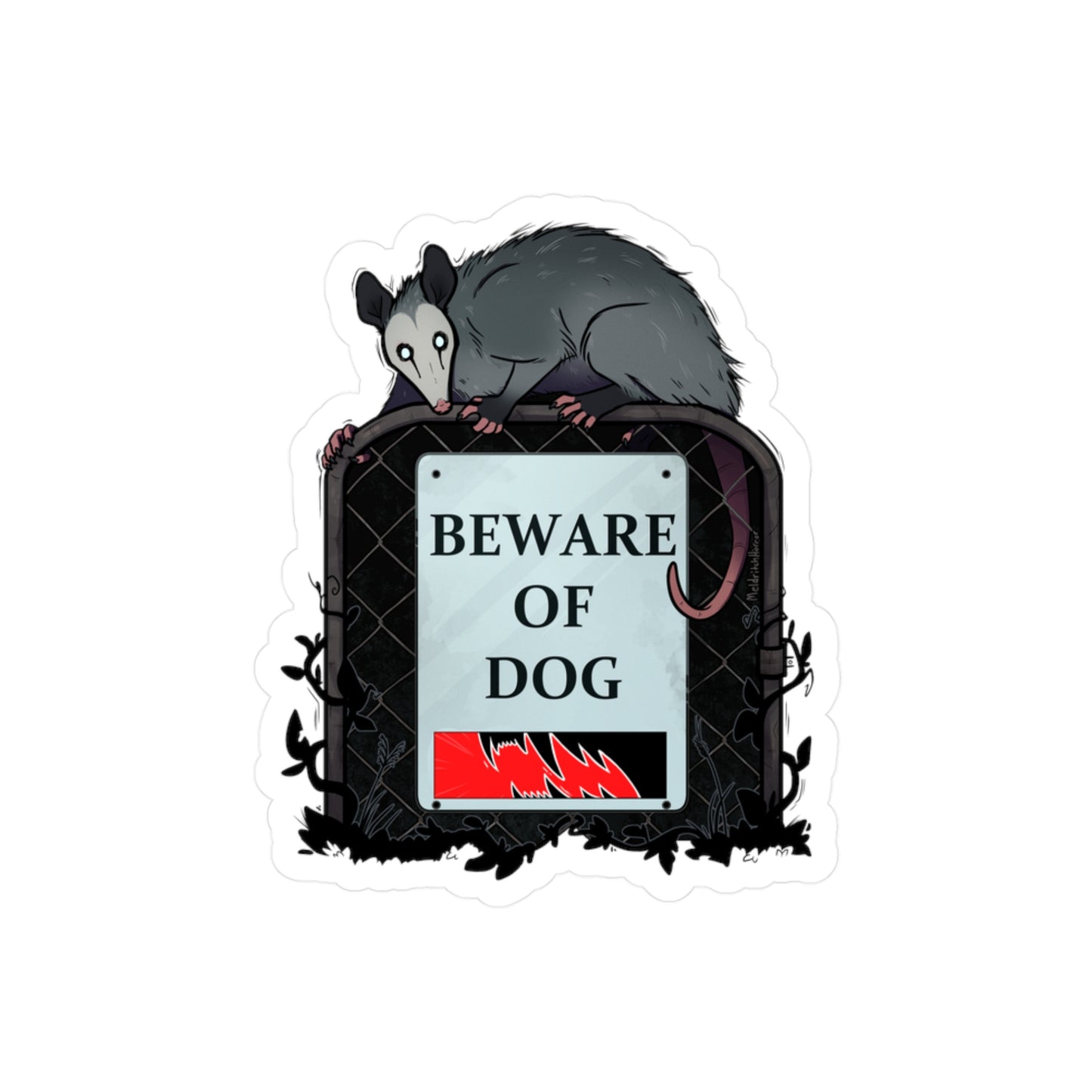 "Beware of Dog" Vinyl Sticker