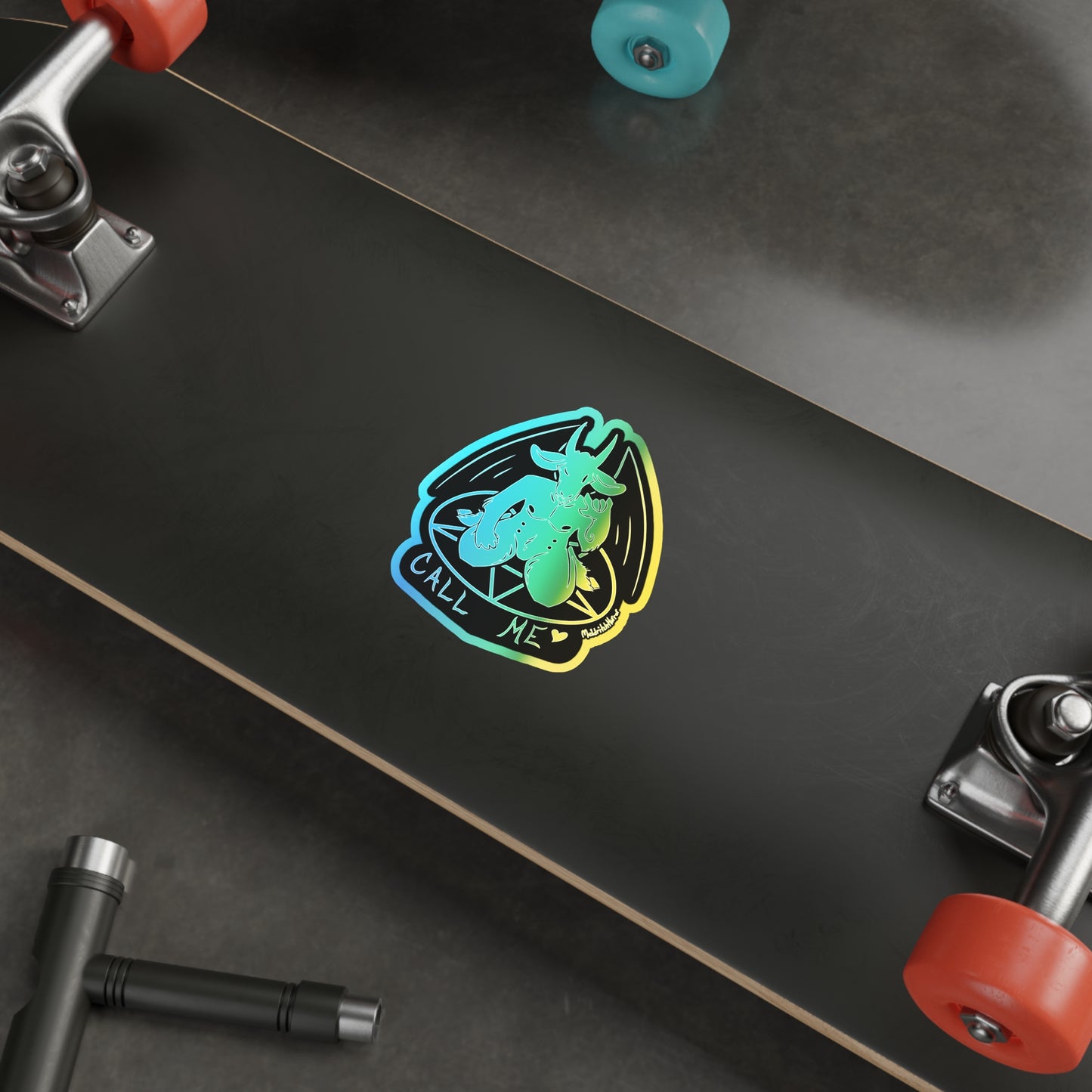 "Call Me" Holographic Sticker