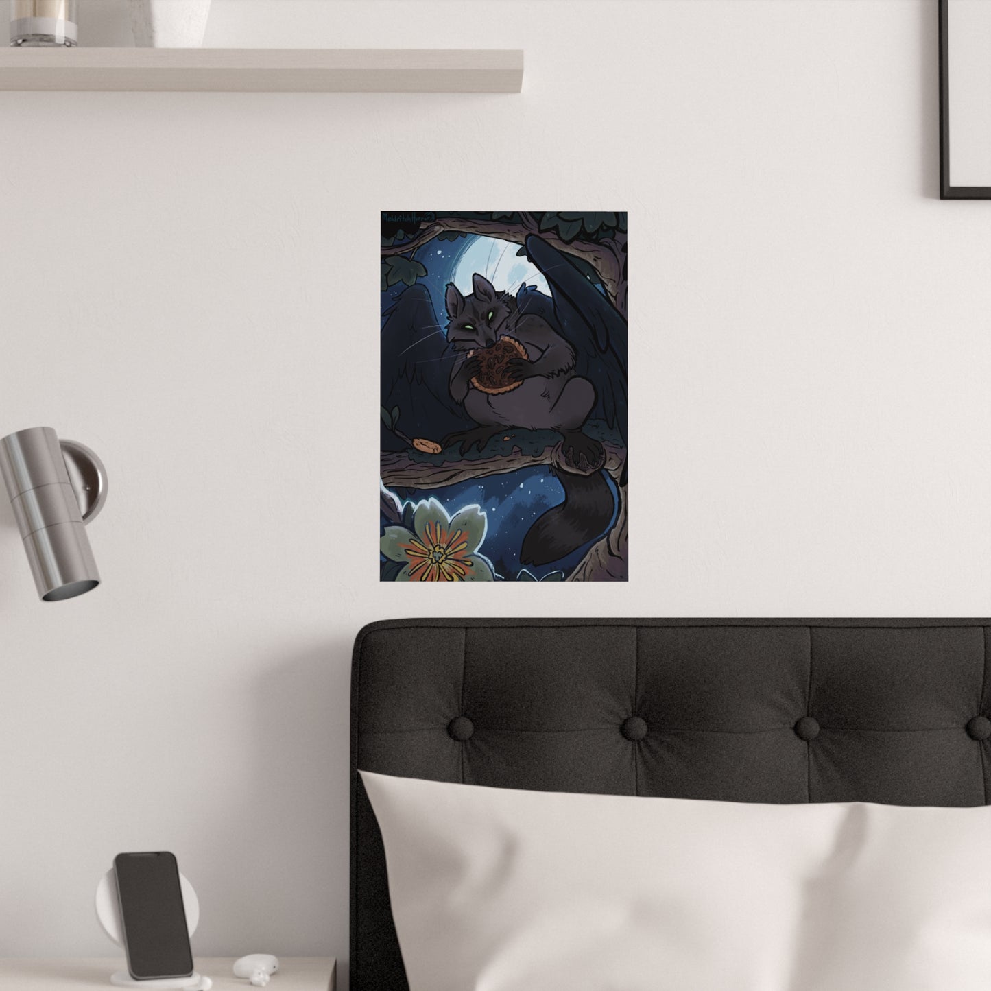 "Midnight Winged Raccoon" Print