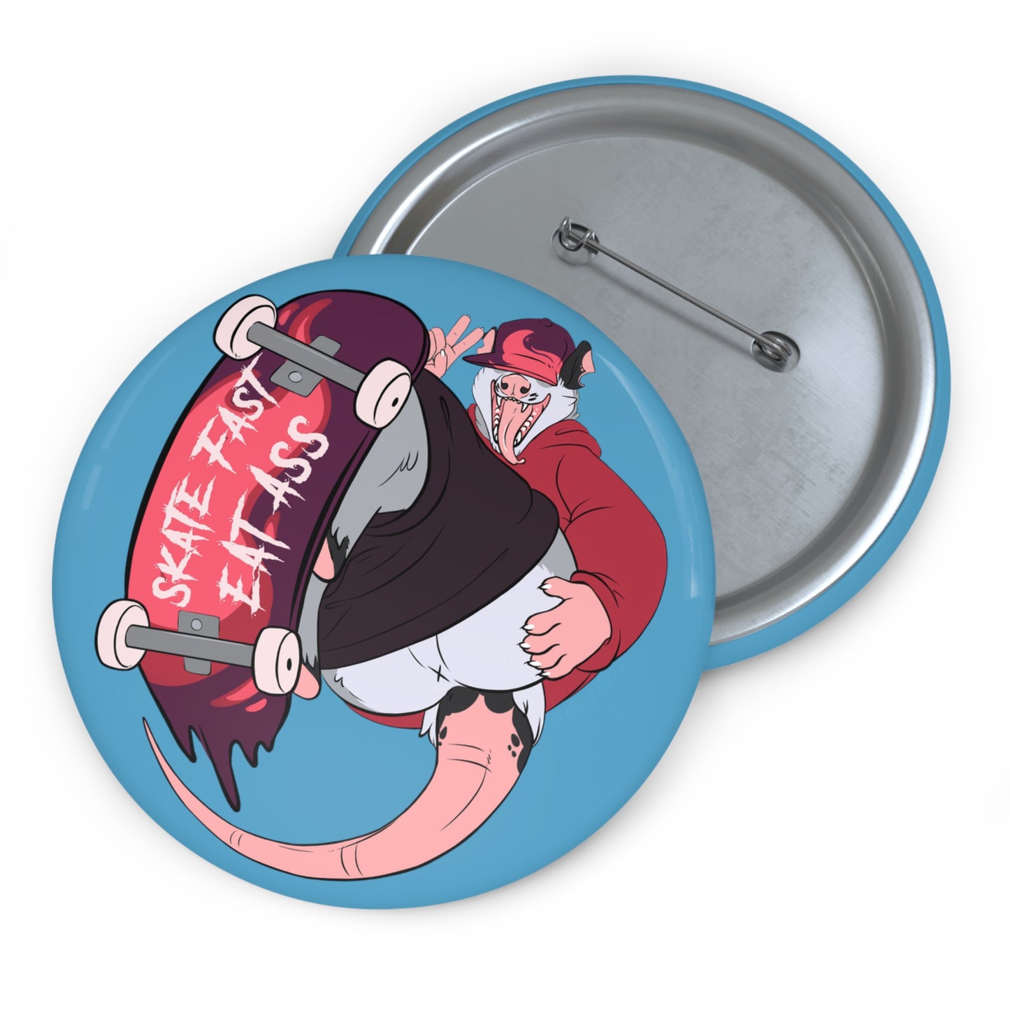 "Skate Fast, Eat Ass" Pin Button - X Butt