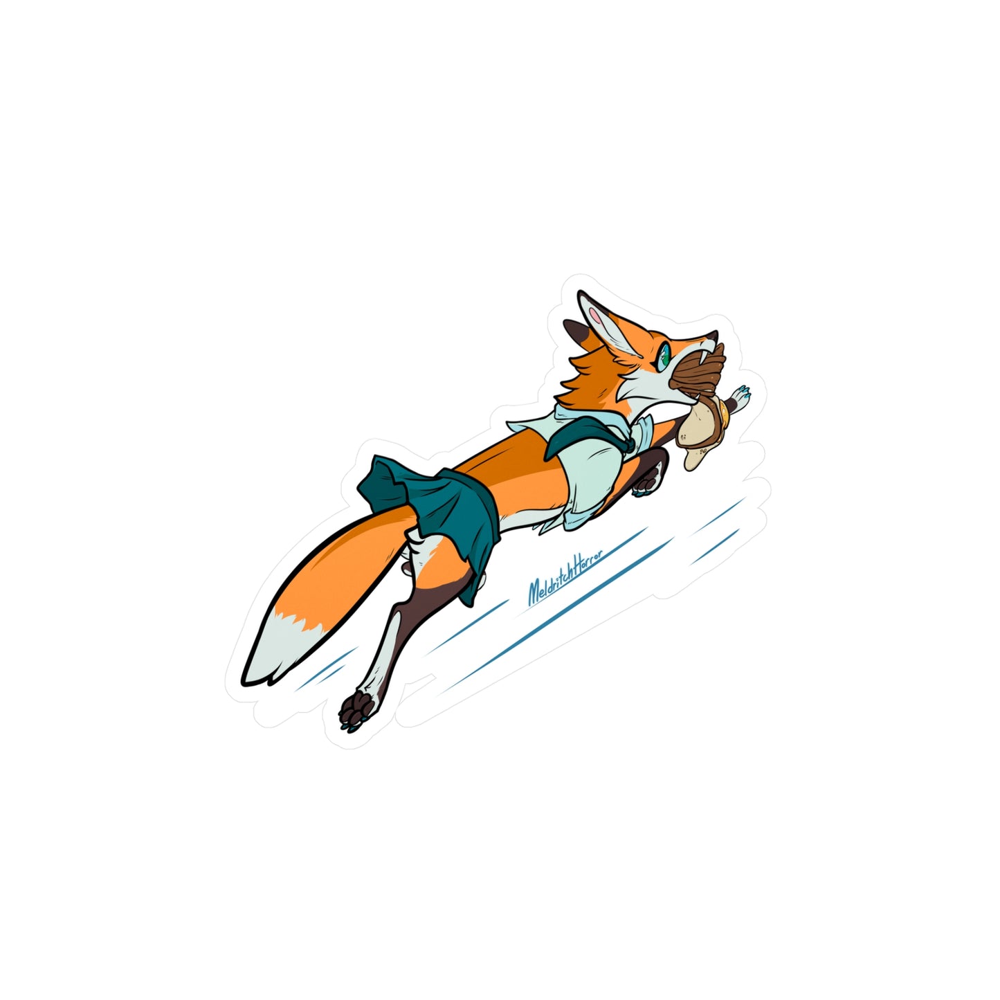 "Late! Fox" Vinyl Sticker - Uniform
