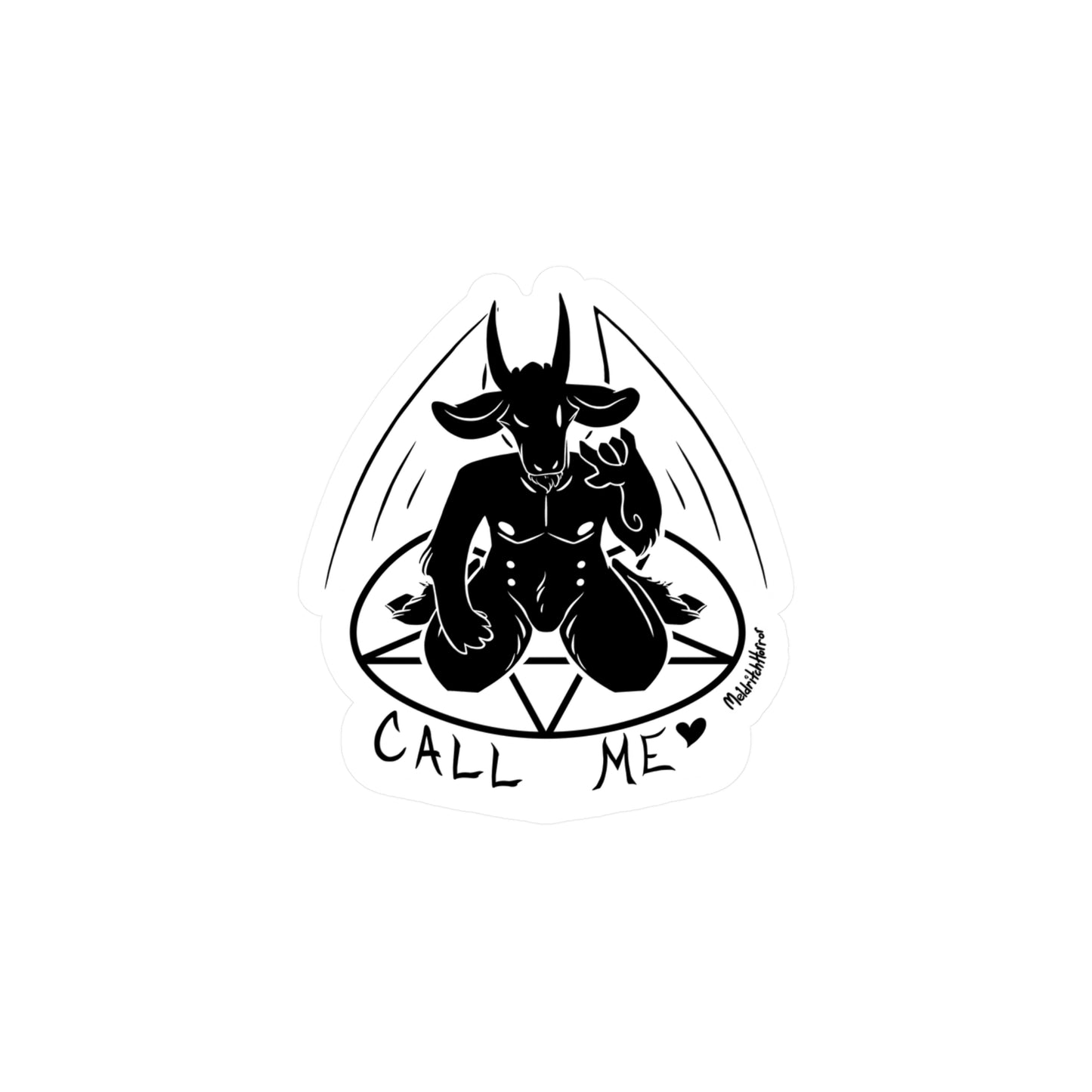 "Call Me" Vinyl Sticker - Black Print