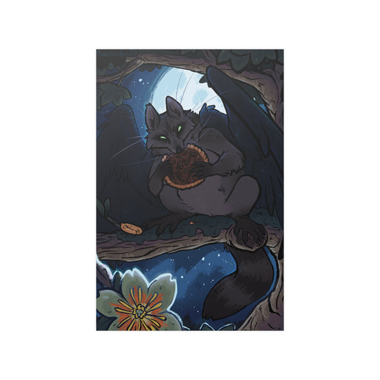 "Midnight Winged Raccoon" Print