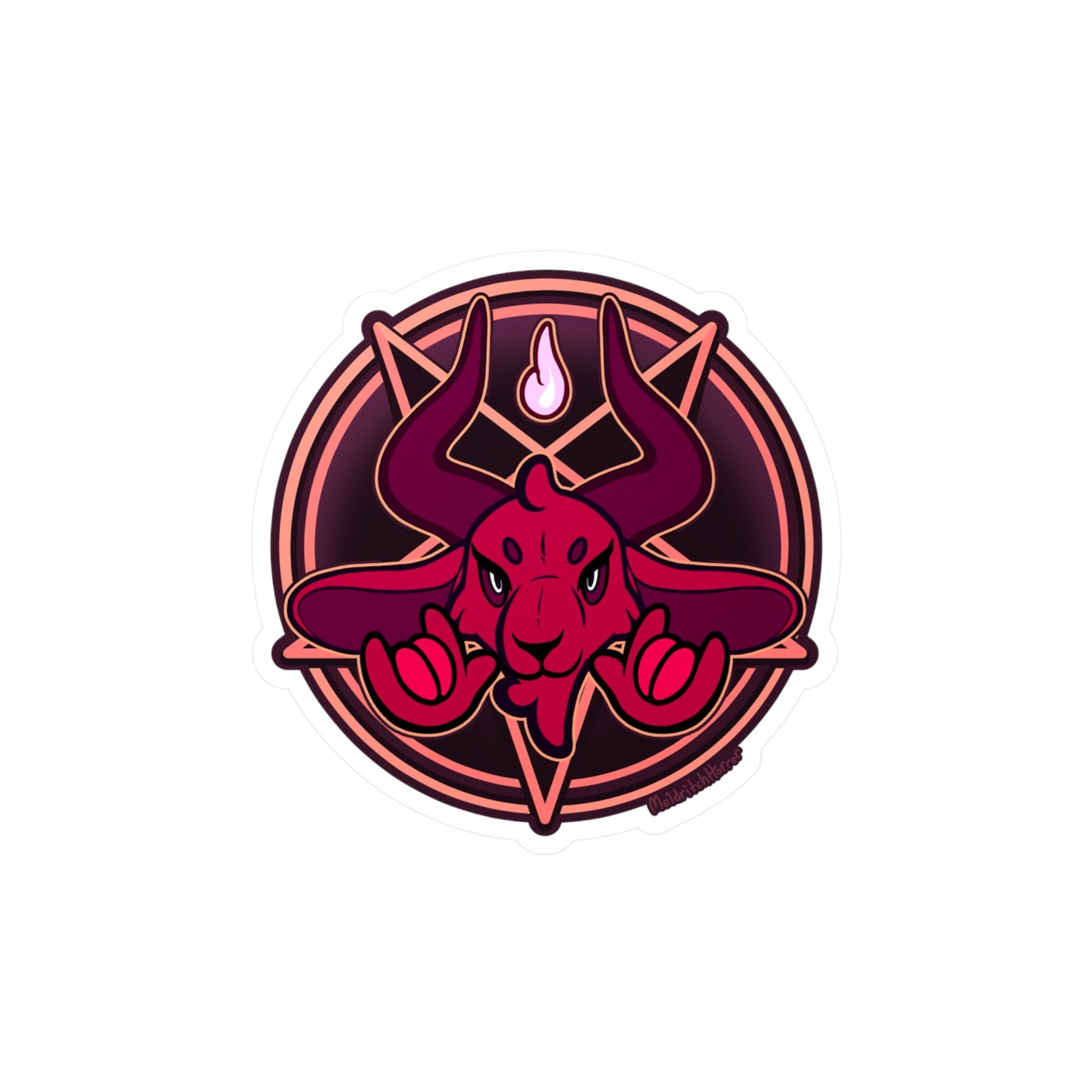 "Unholy Horns" Vinyl Sticker